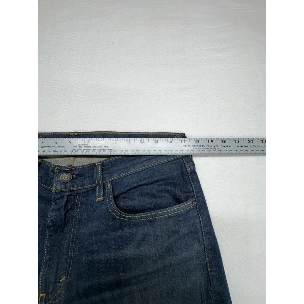 Levi's 514 Jeans Mens 34x34 Blue Denim Cotton Dark Wash Slim Fit Straight Leg - Picture 13 of 13